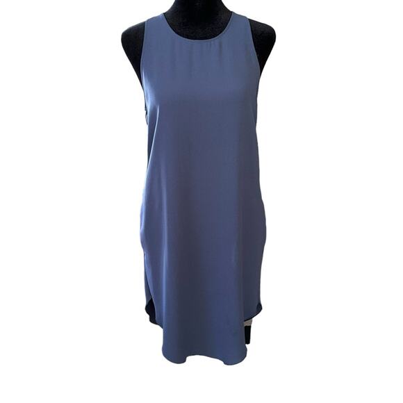 2/$25 Wilfred Aritiza Sebatier Dress Blue Pockets Minimalist Casual XS - Picture 3 of 12